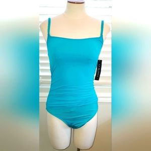 La Blanca Blue Island Goddess One Piece Swimsuit NWT